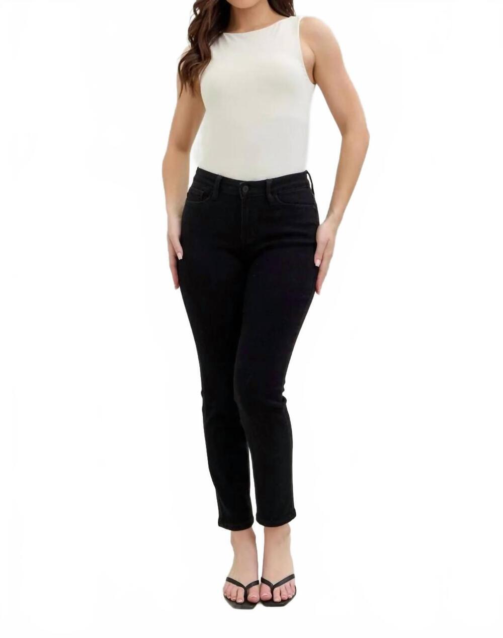 NEW JUDY BLUE mid rise slim fit jeans in black